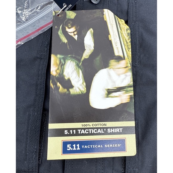 5.11 Tactical Shirt Men's 4XL Short Sleeve dark Navy Cotton Duty Work Shirt - Picture 8 of 10